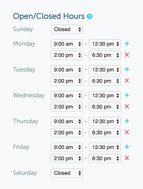 Online booking form for client appointments