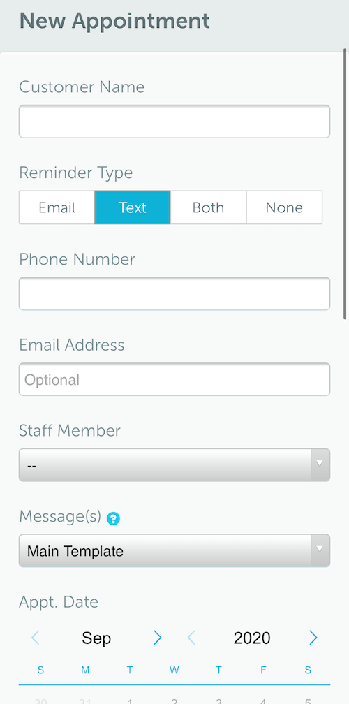 Use GoReminders’ iPhone or Android app to send automated texts