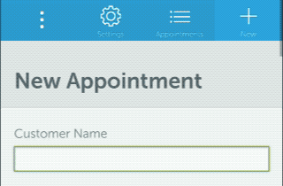 appointment scheduling app software interface